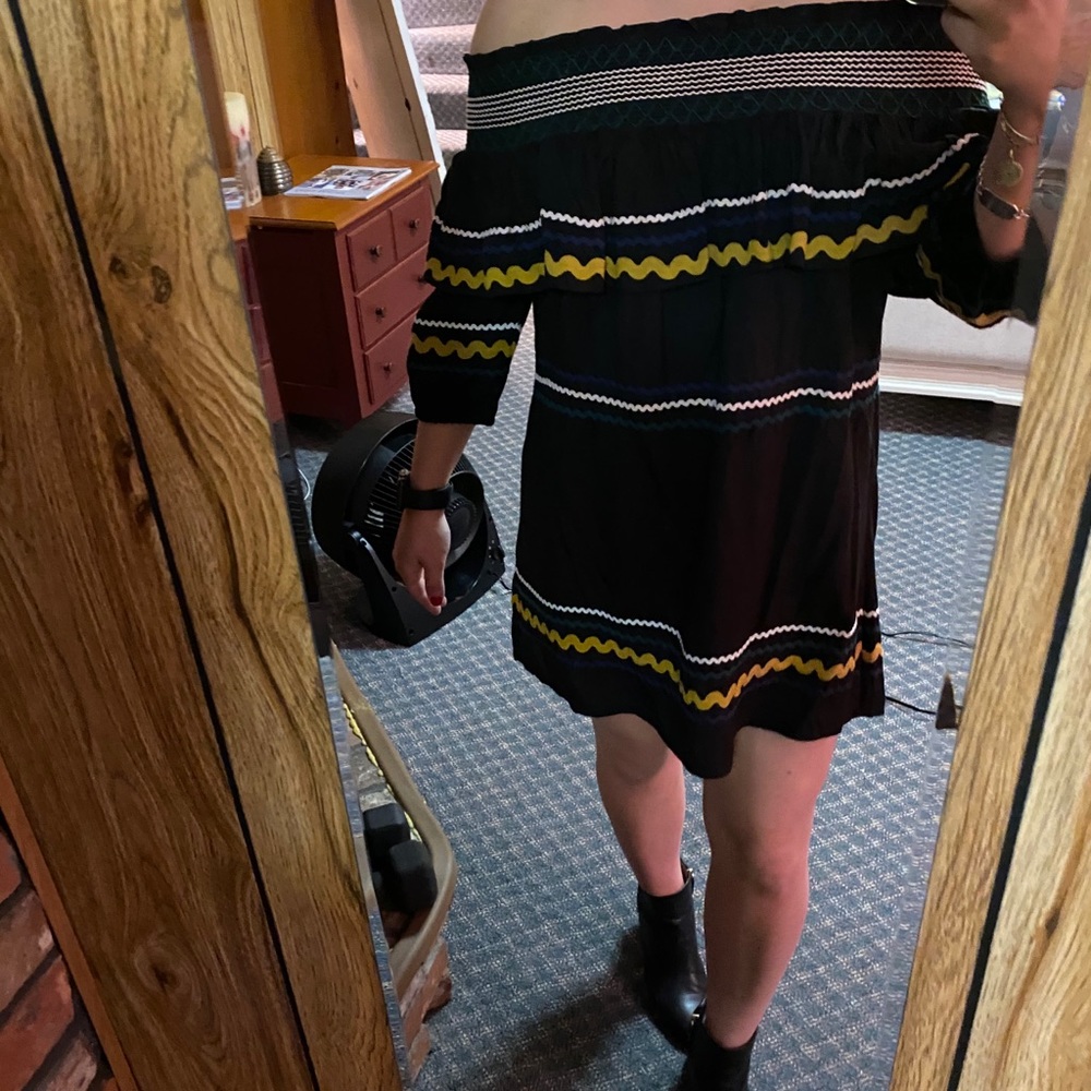 Strapless fall dress